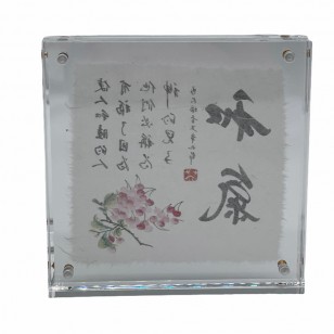 中文經文水晶坐枱畫—和氣