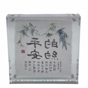 中文經文水晶坐枱畫—平安的約