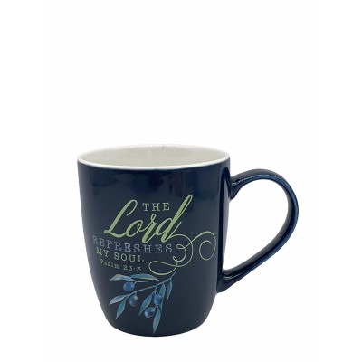 陶瓷杯 詩篇23:3 Psalm23:3 基督教水杯