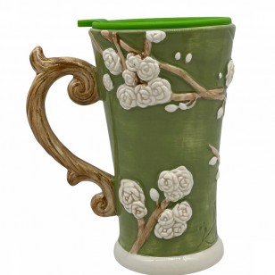 韓版陶瓷馬克杯美式鄉村杯-green