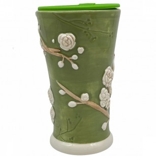 韓版陶瓷馬克杯美式鄉村杯-green