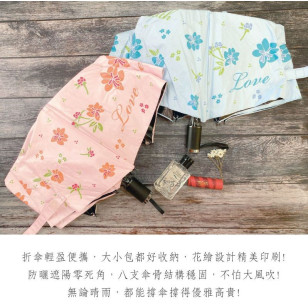 橄欖 華宣   信望愛 藍色摺傘/雨傘/晴傘/短傘